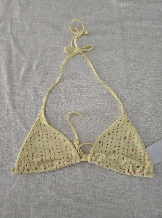 PacSun Other - NWT PacSun Yellow Floral Triangle Bikini Top